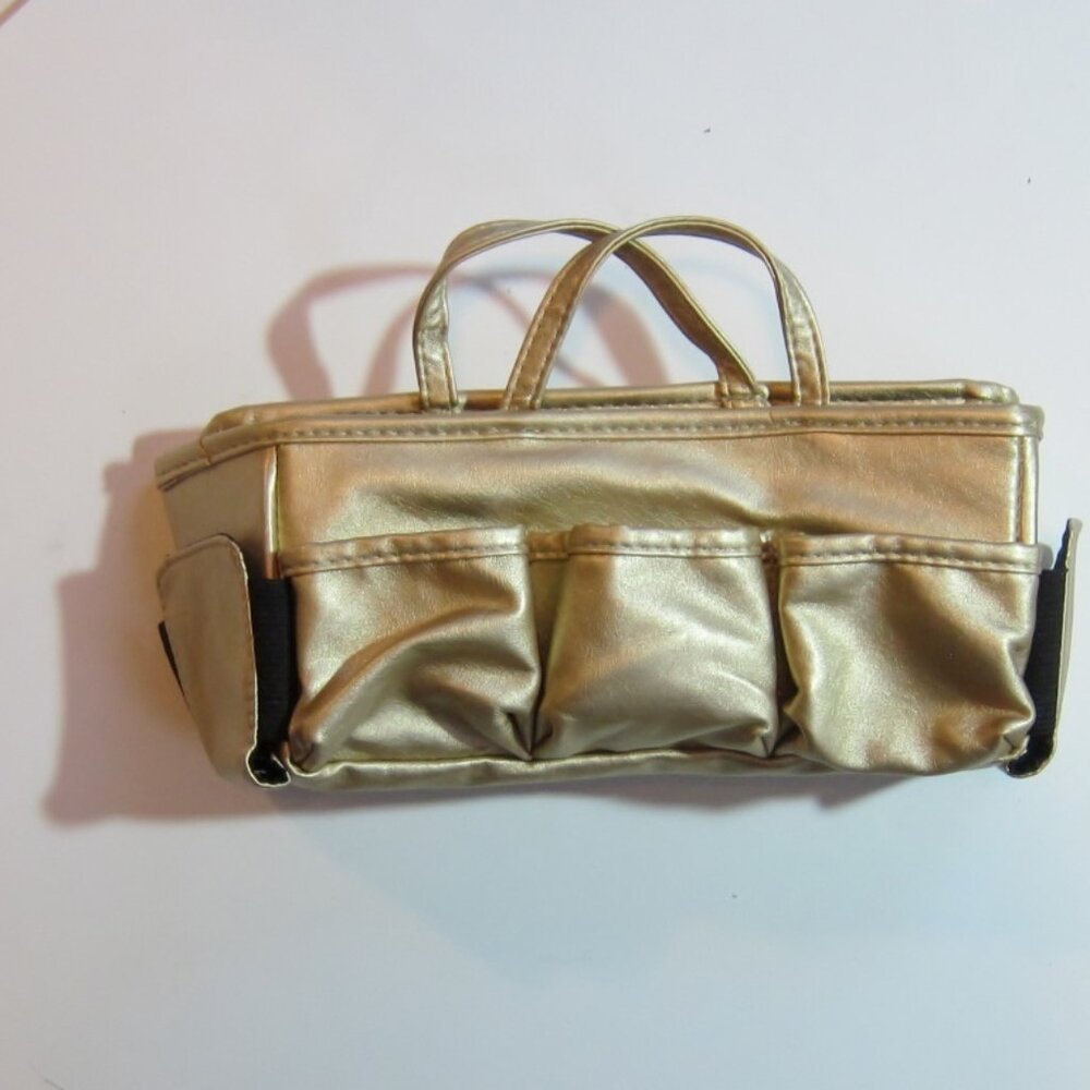 Gold clutch bag, made by For Your Ease Only
